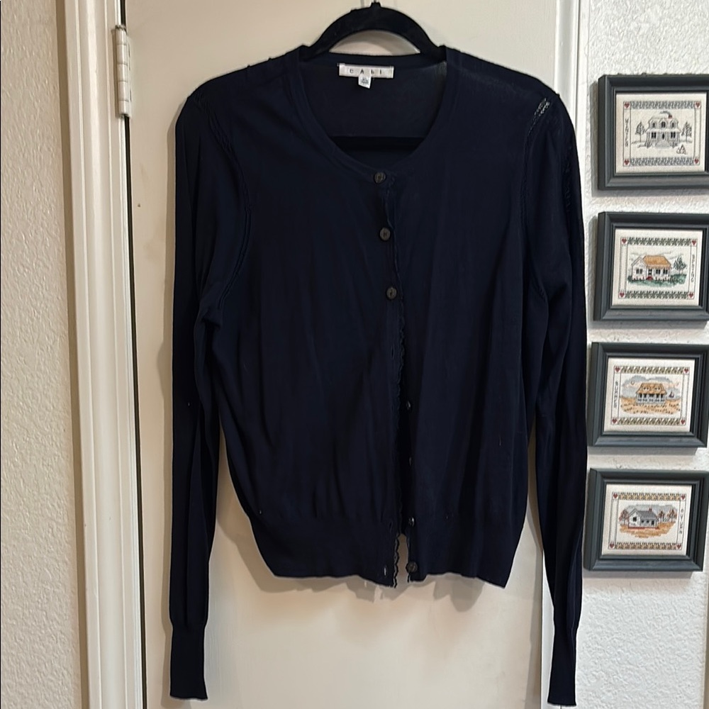 Cabi navy blue lightweight cardigan